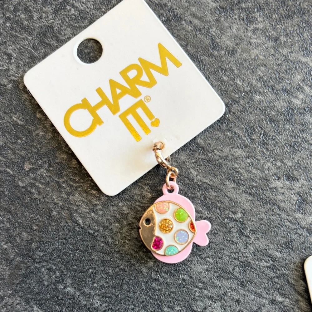 NWT - Charm It! Necklace and 3 pc Charm Set